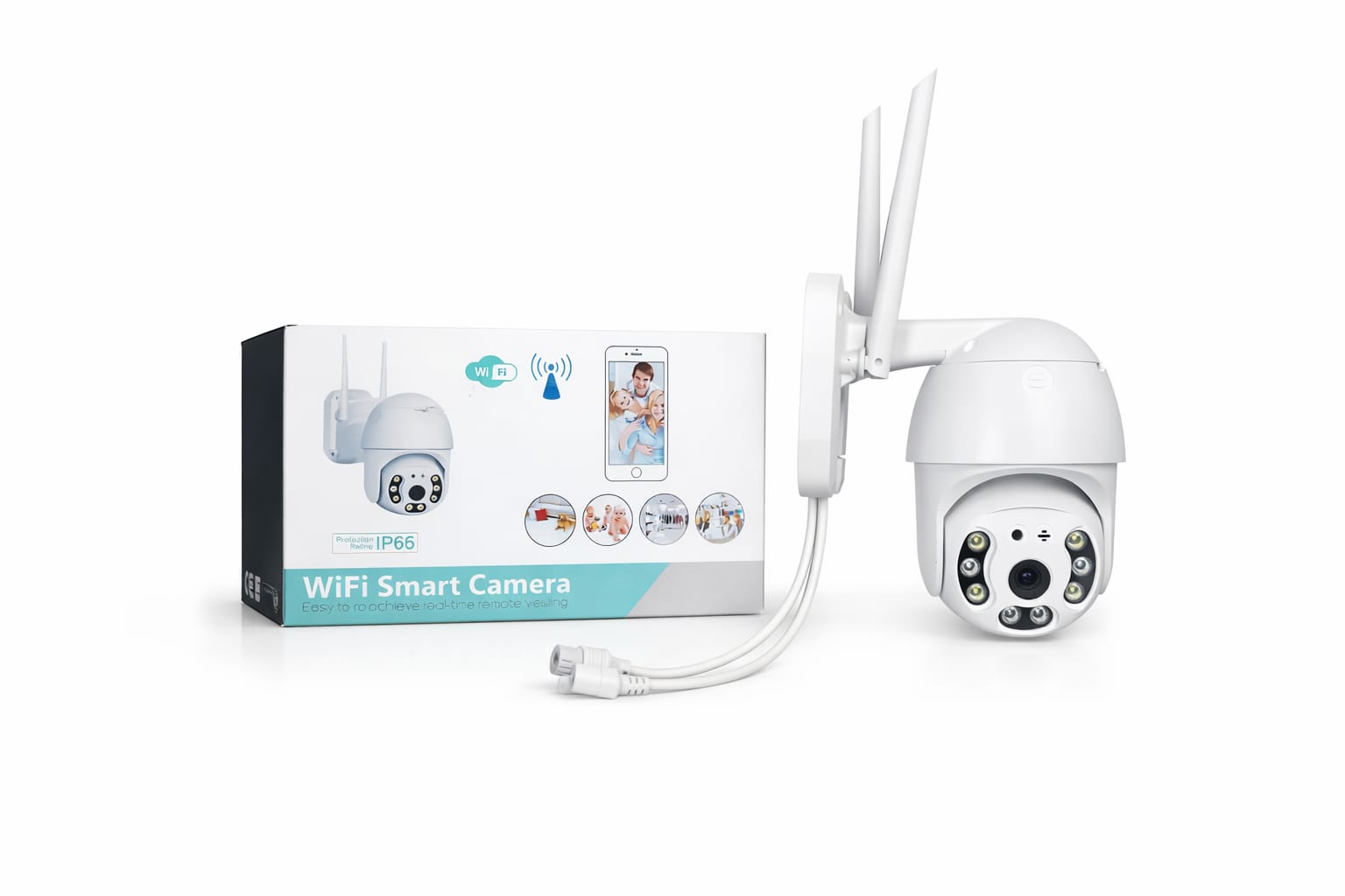 WLAN Smart Überwachungskamera IP66 für Innen- und Außenbereich